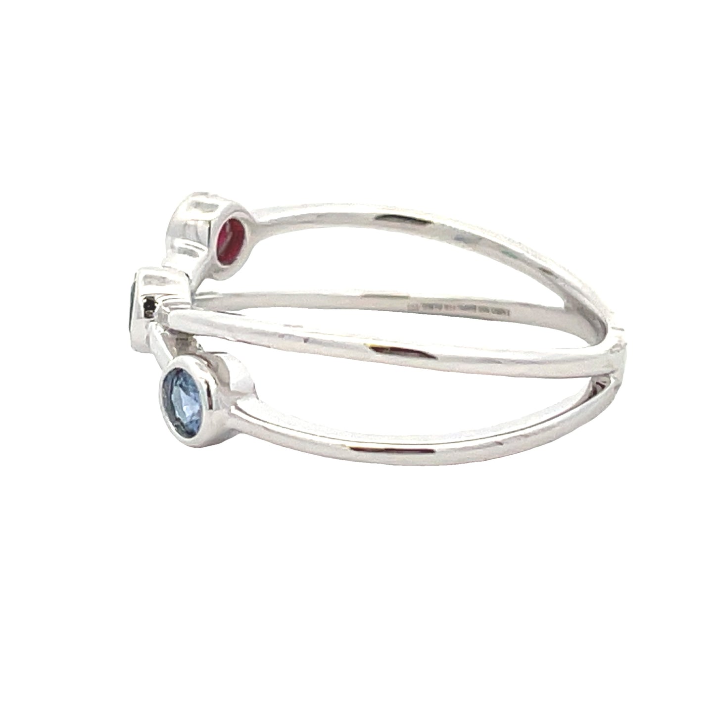 Genuine .31ct Sapphire Ruby Ring 14KT White Gold Bids.com