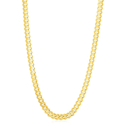 14k Yellow Gold High Polish Modern Lite Edge Chain (8.0mm) Bids.com
