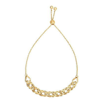 Adjustable Chain Bracelet in 14k Yellow Gold Bids.com