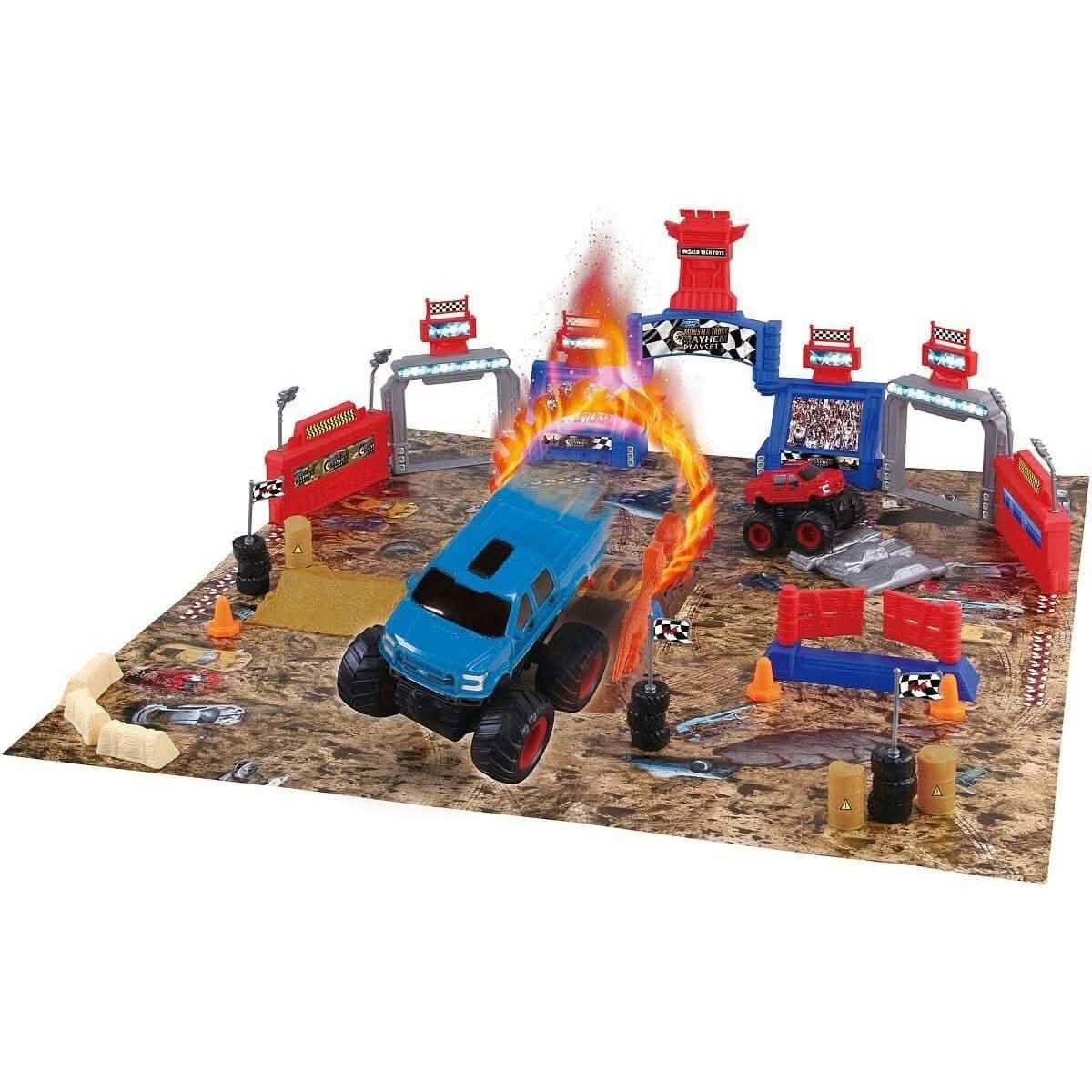 54-Piece: Monster Truck Mayhem Friction Play Set - 2-Pack Ford DailySale