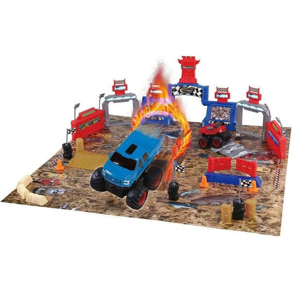 54-Piece: Monster Truck Mayhem Friction Play Set - 2-Pack Ford DailySale