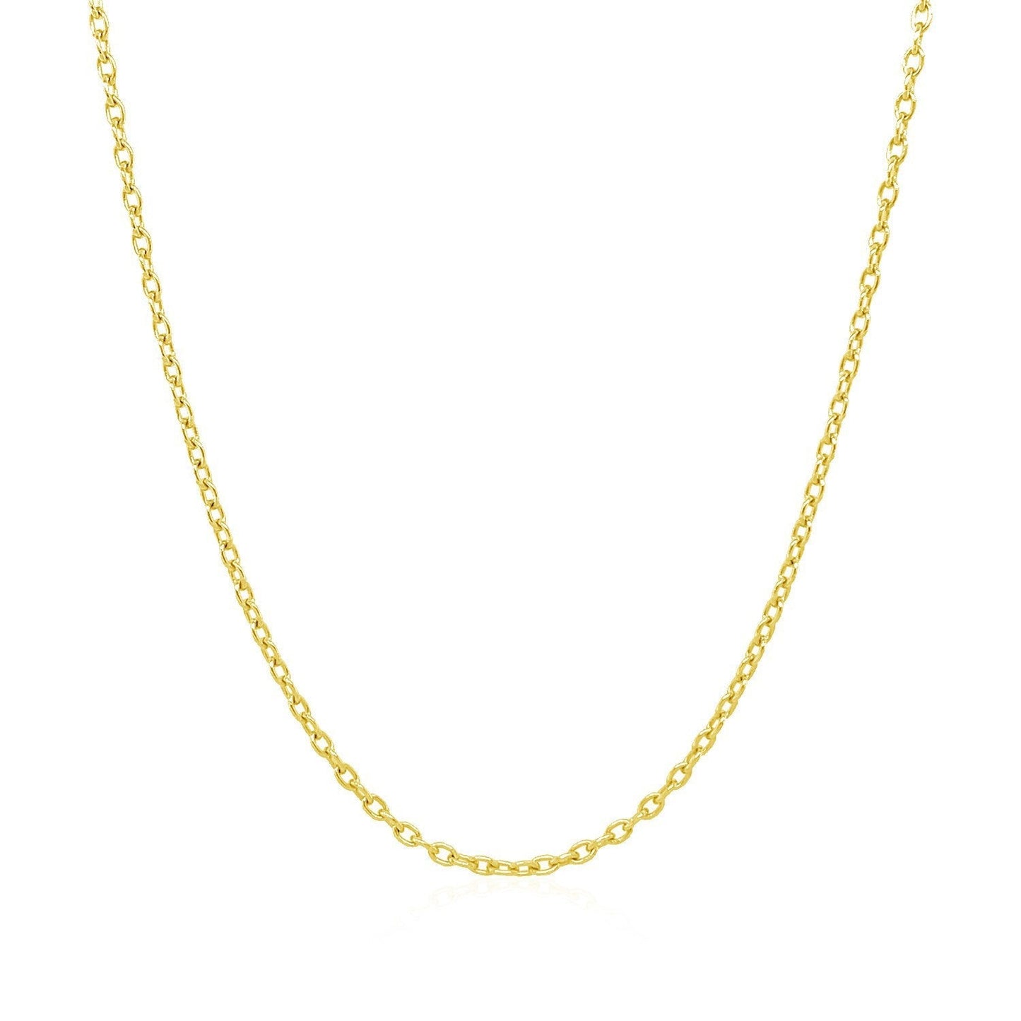 14k Yellow Gold Round Cable Link Chain 1.5mm Bids.com