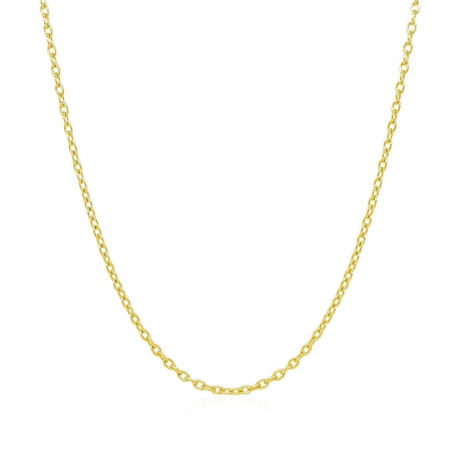 14k Yellow Gold Round Cable Link Chain 1.5mm Bids.com