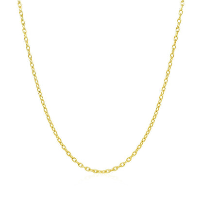 14k Yellow Gold Round Cable Link Chain 1.5mm Bids.com