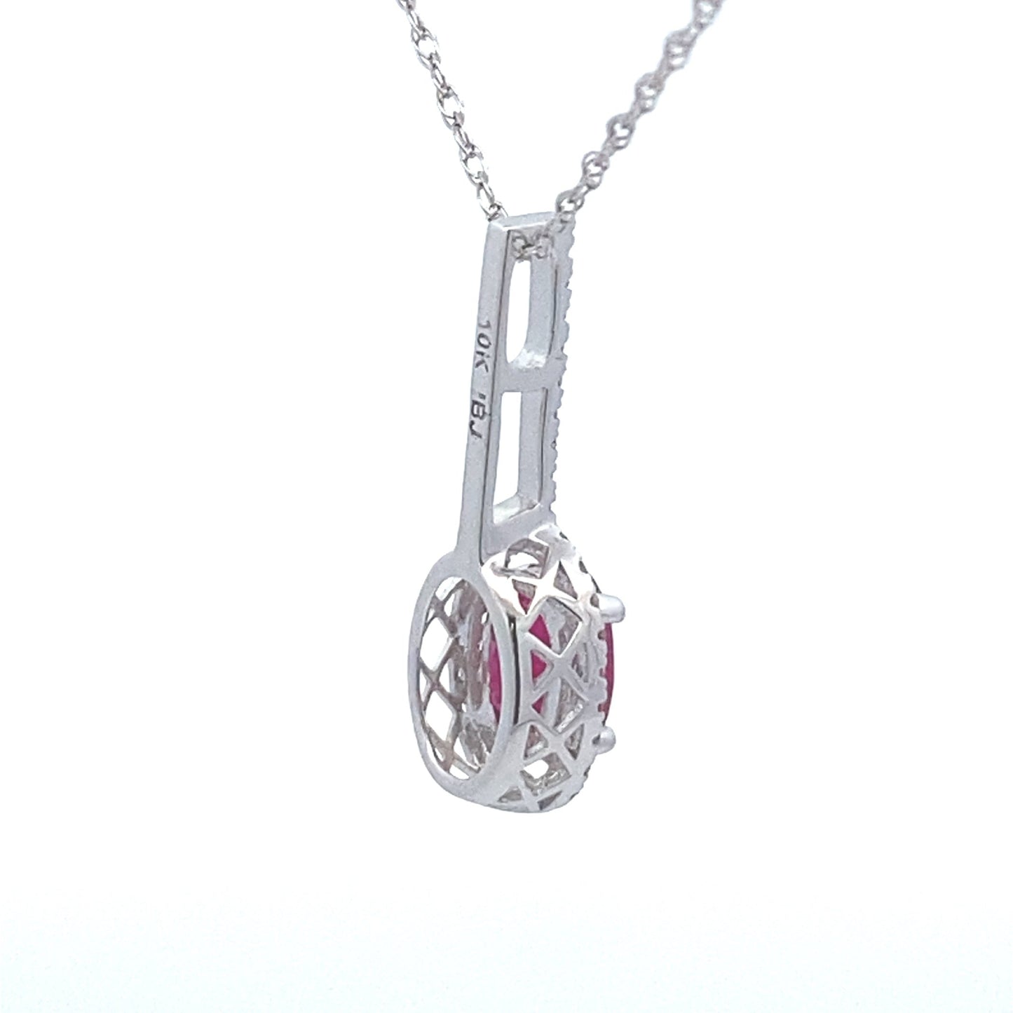 .45ct Ruby Diamond Fashion Pendants 10KT White Gold Bids.com