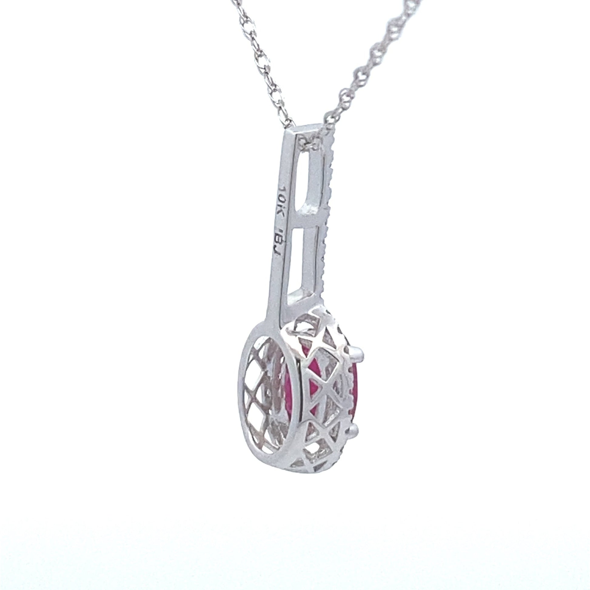 .45ct Ruby Diamond Fashion Pendants 10KT White Gold Bids.com