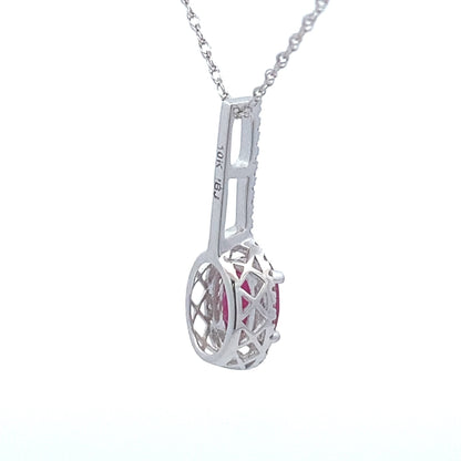 .45ct Ruby Diamond Fashion Pendants 10KT White Gold Bids.com
