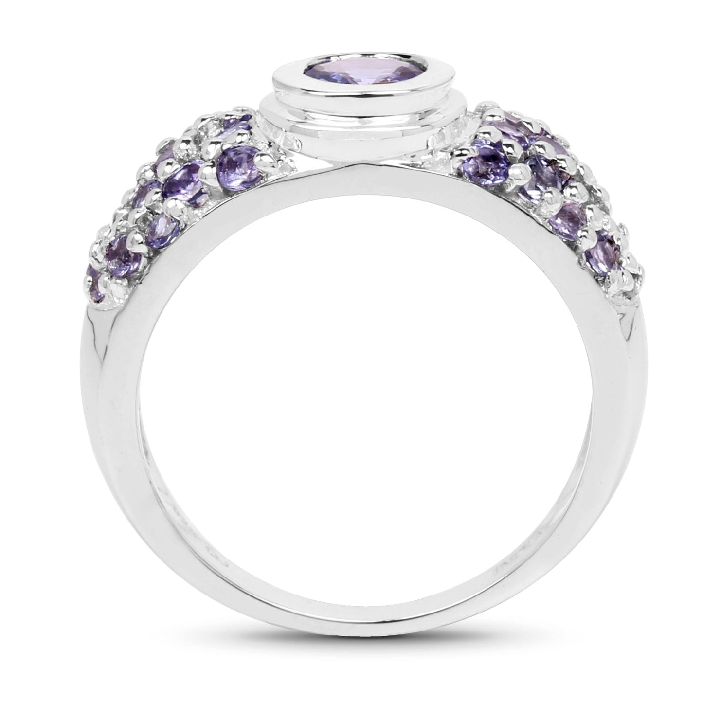 1.45 Carat Genuine Tanzanite .925 Sterling Silver Ring Bids.com