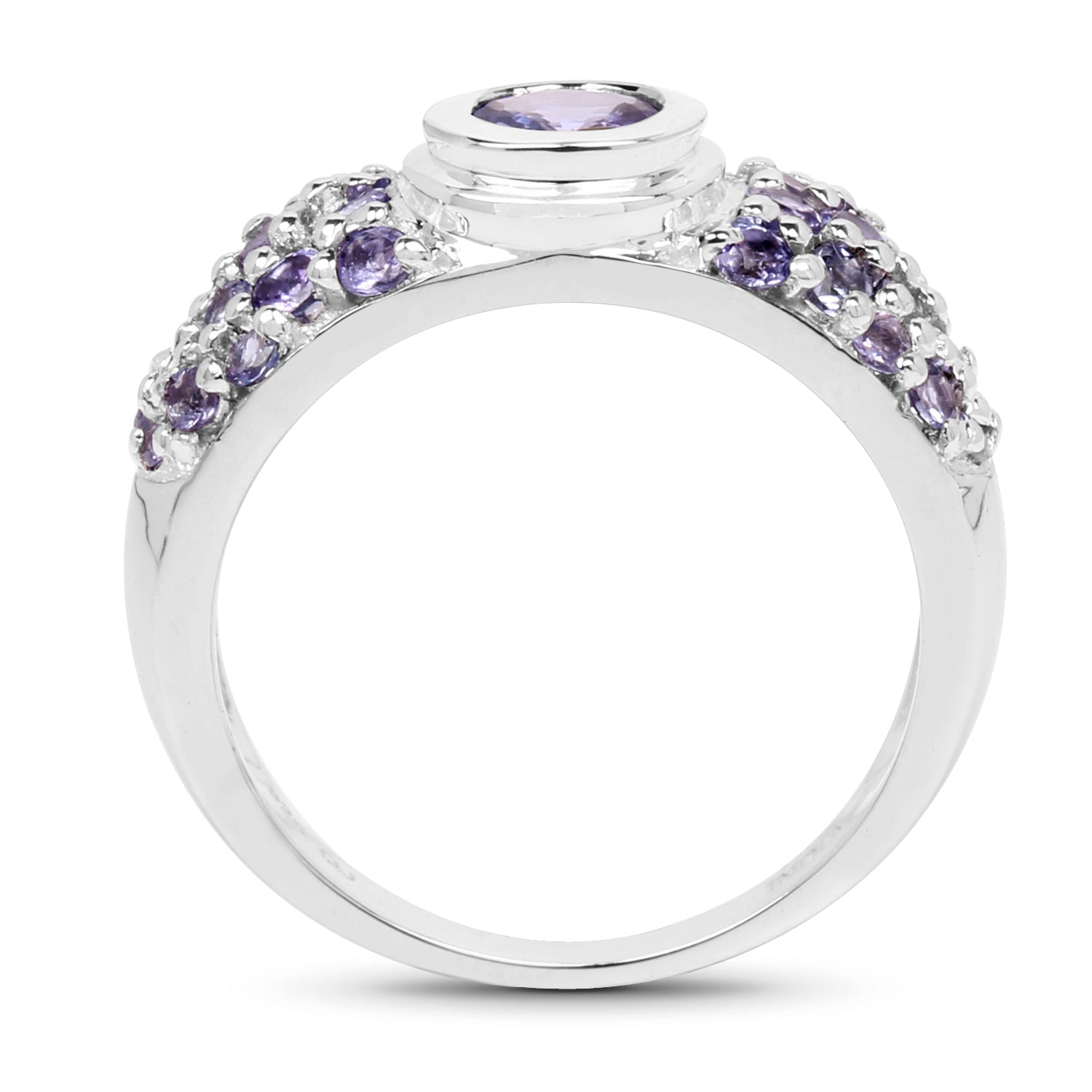 1.45 Carat Genuine Tanzanite .925 Sterling Silver Ring Bids.com