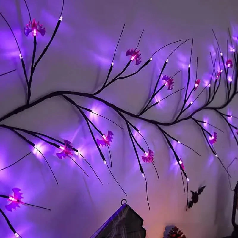 54LED Halloween Bat Decorative Branch String Lights, Wall-mounted Indoor Decorative String Lights DailySale