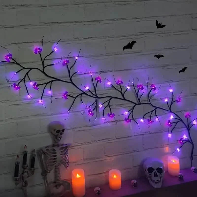 54LED Halloween Bat Decorative Branch String Lights, Wall-mounted Indoor Decorative String Lights DailySale
