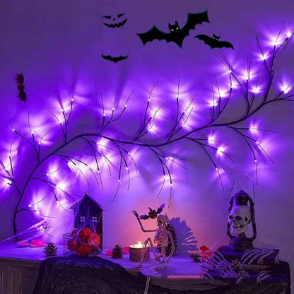 54LED Halloween Bat Decorative Branch String Lights, Wall-mounted Indoor Decorative String Lights DailySale