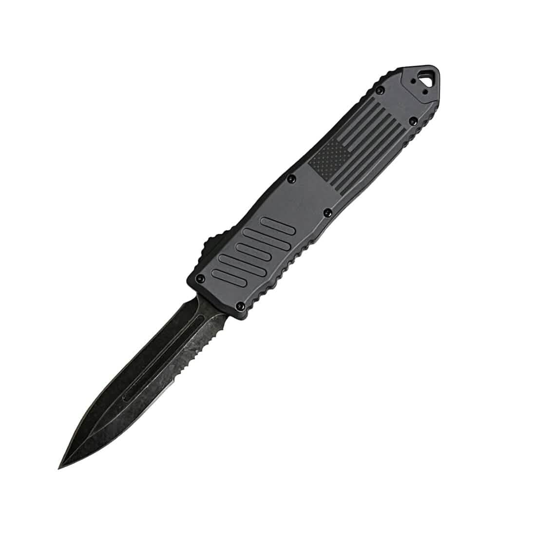 2-Pack: 5.5" Automatic OTF Knife w/ Half Serrated Dagger Blade DailySale
