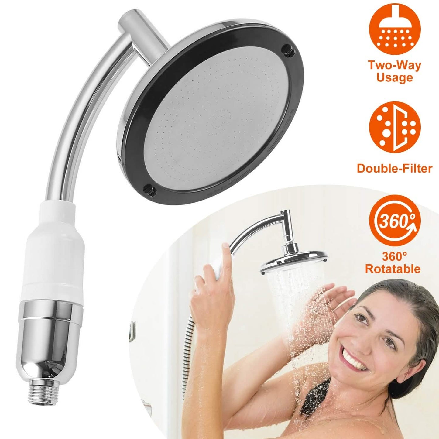 5.5-Inch High Pressure Shower Head DailySale