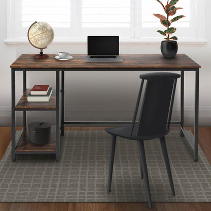 55" Rectangular Desk with Storage Shelves DailySale
