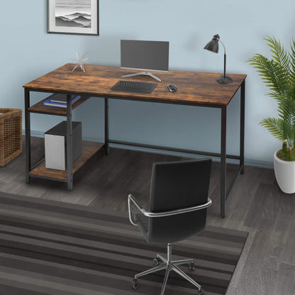 55" Rectangular Desk with Storage Shelves DailySale