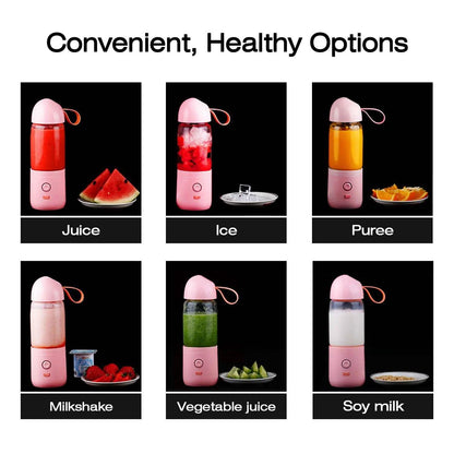 550ML USB Portable Mixer Rechargeable Juicer Fruit Blender Juicer Shaker Bottle DailySale