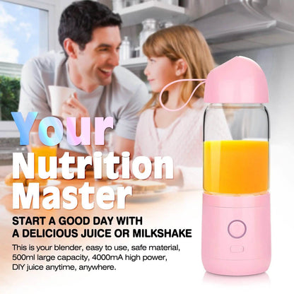 550ML USB Portable Mixer Rechargeable Juicer Fruit Blender Juicer Shaker Bottle DailySale