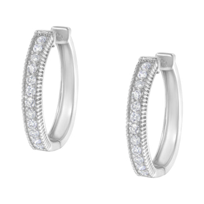 10KT White Gold Diamond Hoop Earring (1.00 cttw, H-I Color, I1-I2 Clarity) Bids.com