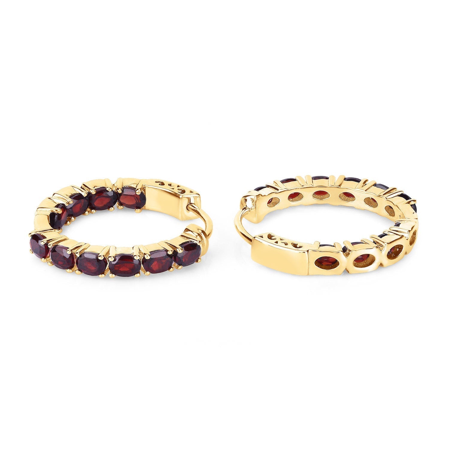 4.00 Carat Genuine Garnet .925 Sterling Silver Earrings Bids.com
