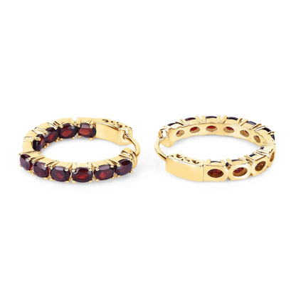 4.00 Carat Genuine Garnet .925 Sterling Silver Earrings Bids.com