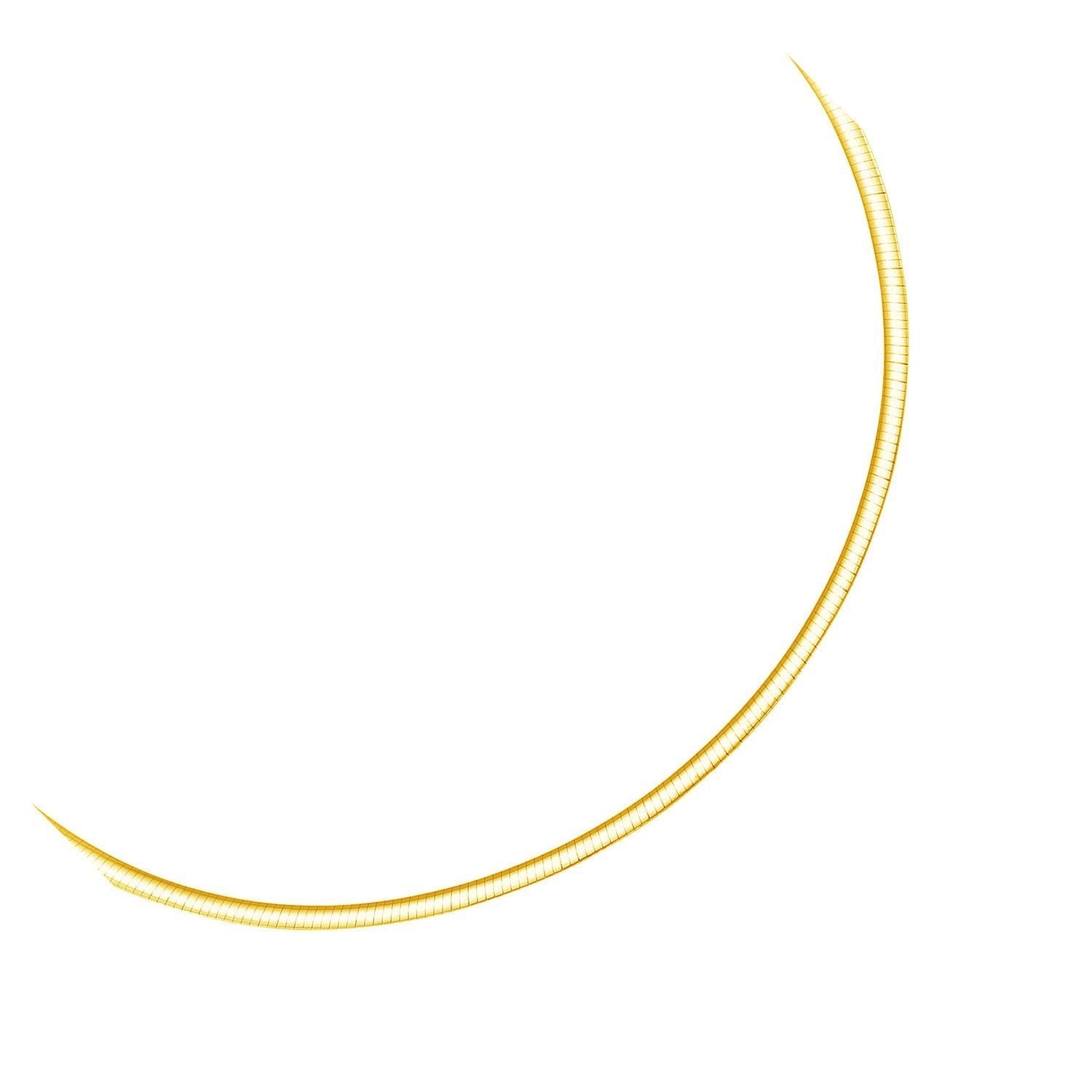 3.0 mm 14k Two Tone Gold Reversible Omega Necklace Bids.com