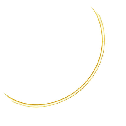 3.0 mm 14k Two Tone Gold Reversible Omega Necklace Bids.com