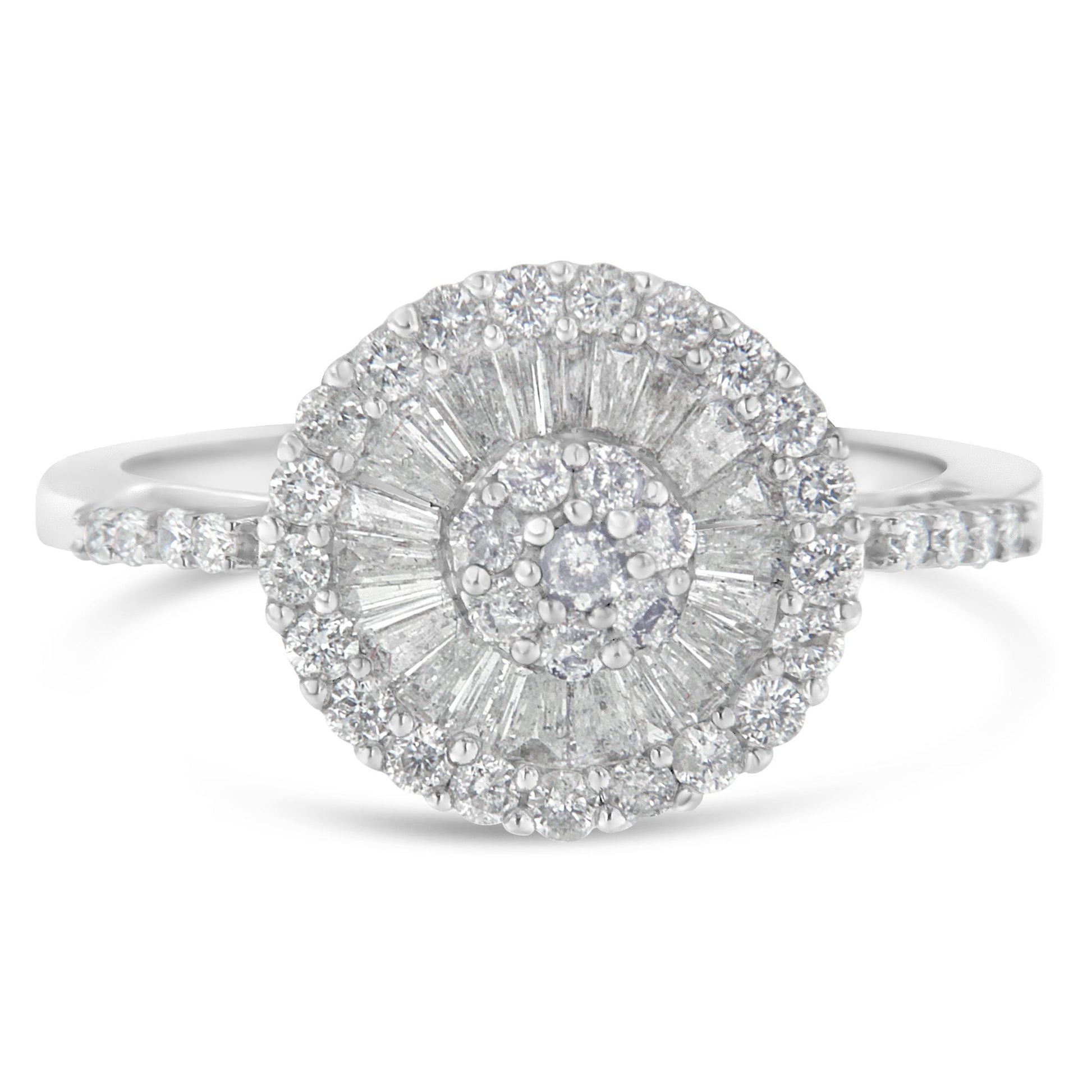 10KT White Gold Diamond Cocktail Ring (1 cttw, H-I Color, SI2-I1 Clarity) Bids.com