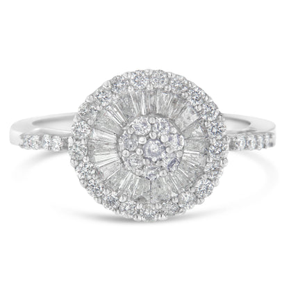 10KT White Gold Diamond Cocktail Ring (1 cttw, H-I Color, SI2-I1 Clarity) Bids.com