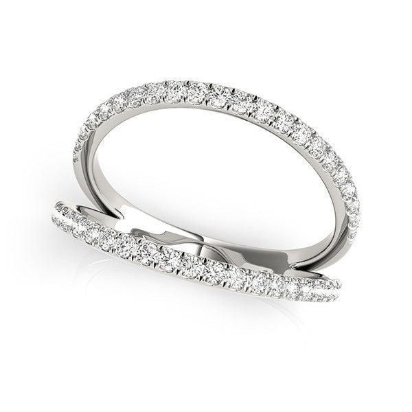 14k White Gold Diamond Split Band Ring (1/4 cttw) Bids.com