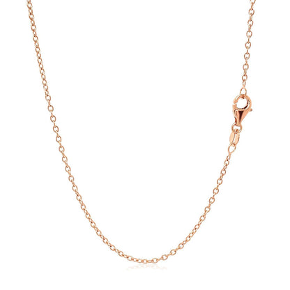 18k Rose Gold Round Oval Link Chain 1.5mm Bids.com