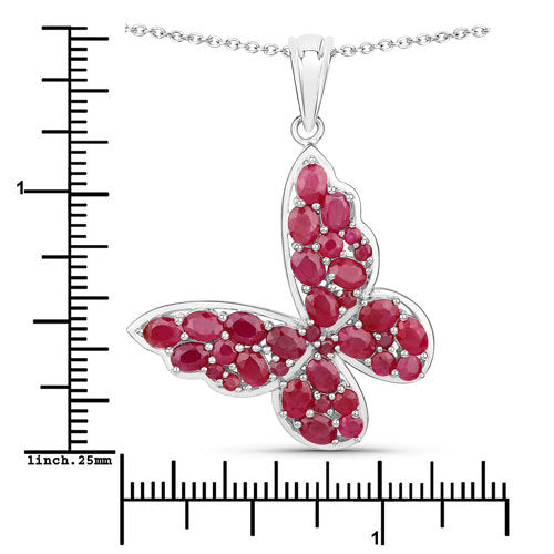 4.72 Carat Genuine Ruby .925 Sterling Silver Pendant Bids.com