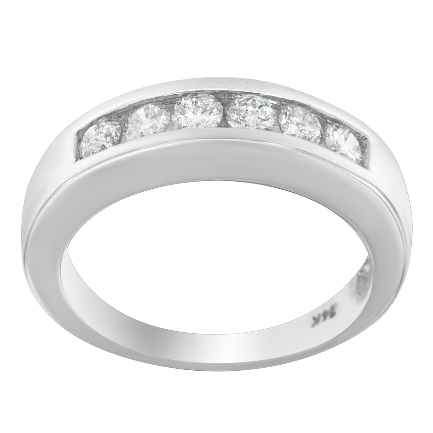 14K White Gold 3/4ct. TDW Diamond Channel Band Ring (H-I, I1-I2) Bids.com