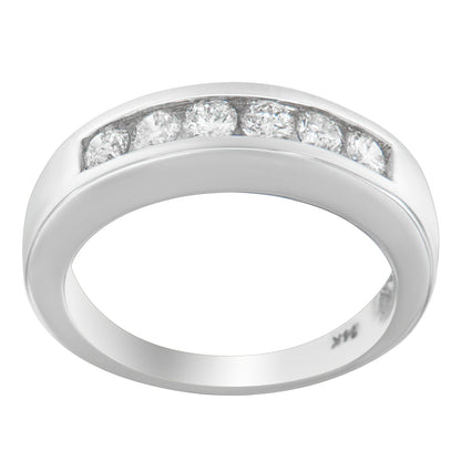 14K White Gold 3/4ct. TDW Diamond Channel Band Ring (H-I, I1-I2) Bids.com