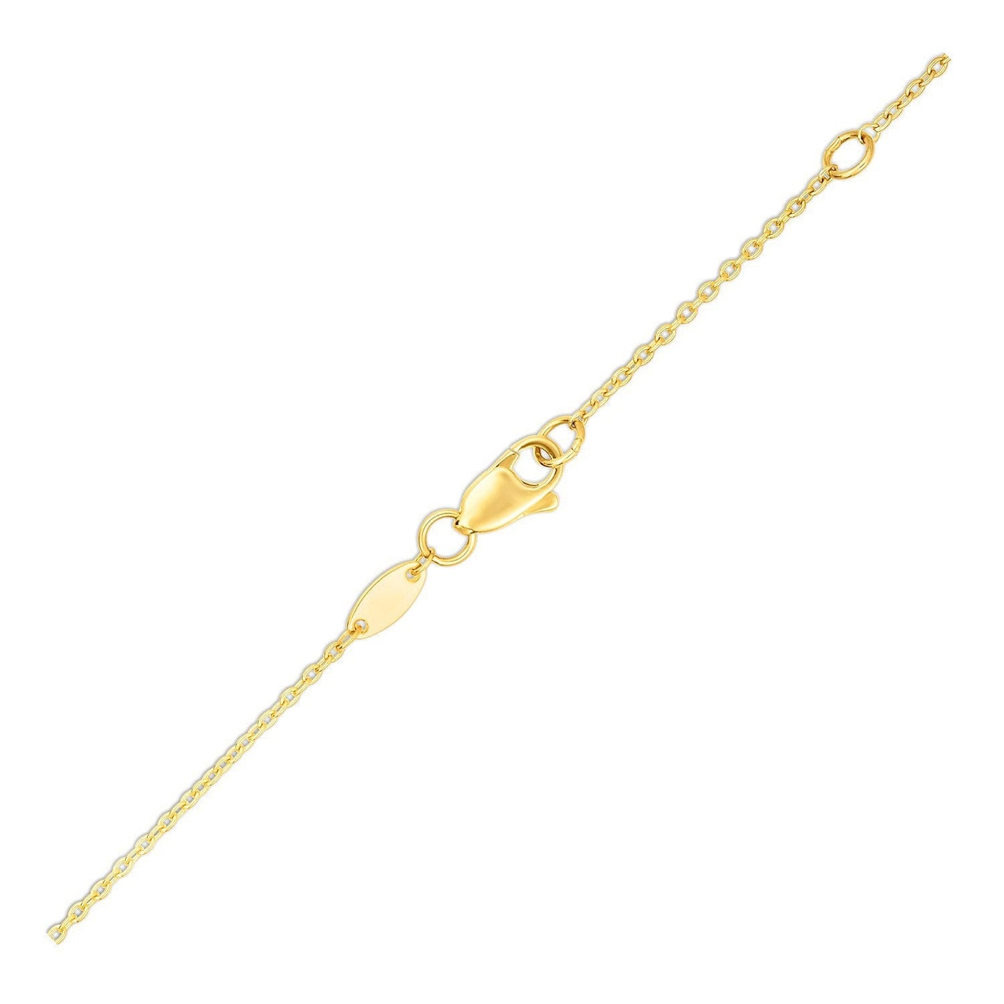 14k Yellow Gold Chain Necklace with Horizontal Arrow Pendant Bids.com