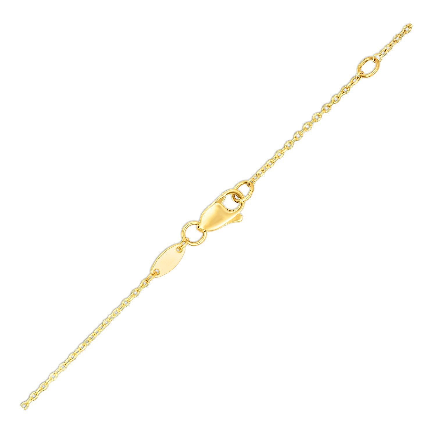 14k Yellow Gold Chain Necklace with Horizontal Arrow Pendant Bids.com