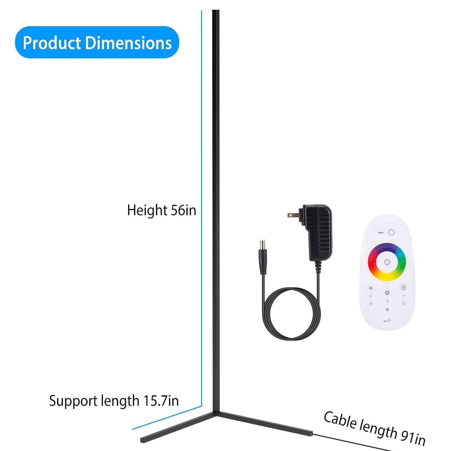 56" Floor LED Light Standing Lamp DailySale