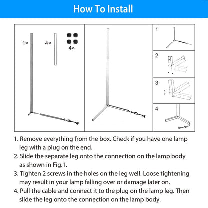 56" Floor LED Light Standing Lamp DailySale