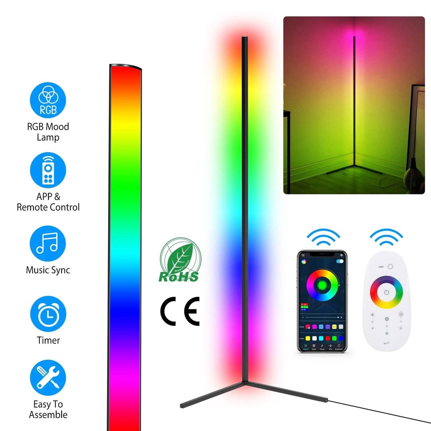 56" Floor LED Light Standing Lamp DailySale