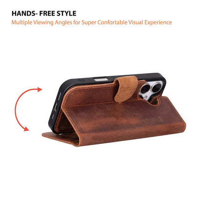iPhone 17 Leather Wallet Case Detachable RFID MagSafe – Magic Series Mizuri Leather