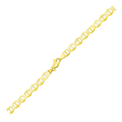 5.5mm 10k Yellow Gold Mariner Link Chain Bids.com