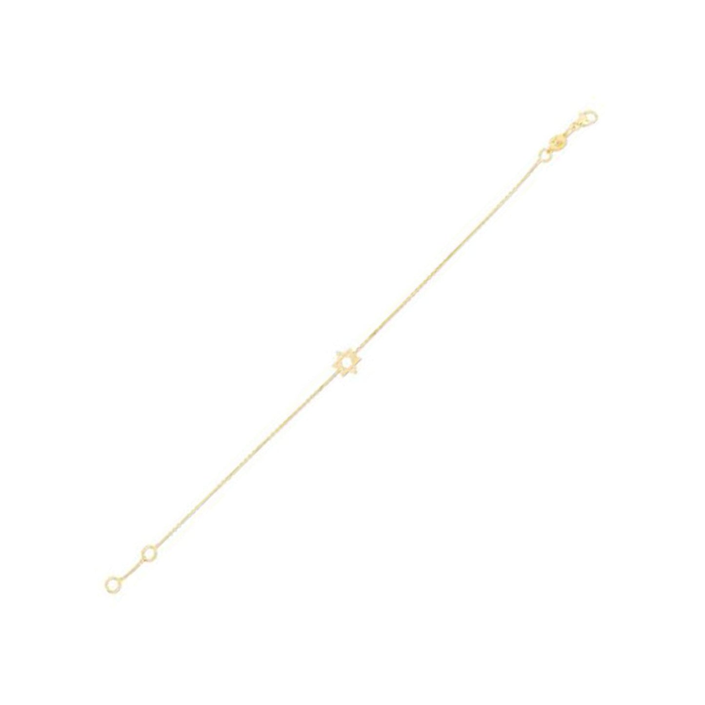 14k Yellow Gold Star of David Bracelet Bids.com