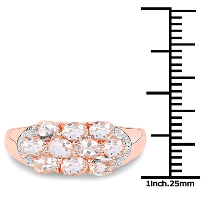1.50 Carat Genuine Morganite .925 Sterling Silver Ring Bids.com