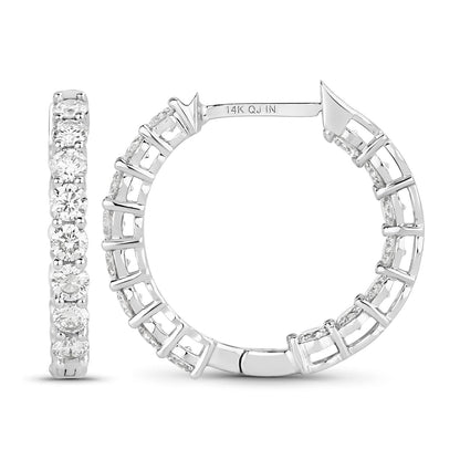 2.04 Carat Genuine Lab Grown Diamond 14K White Gold Earrings Bids.com