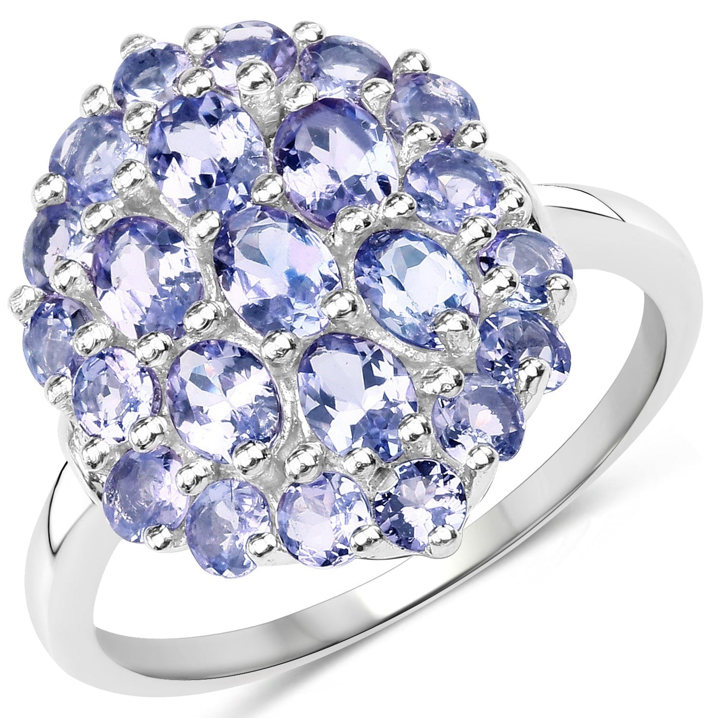 2.31 Carat Genuine Tanzanite .925 Sterling Silver Ring Bids.com