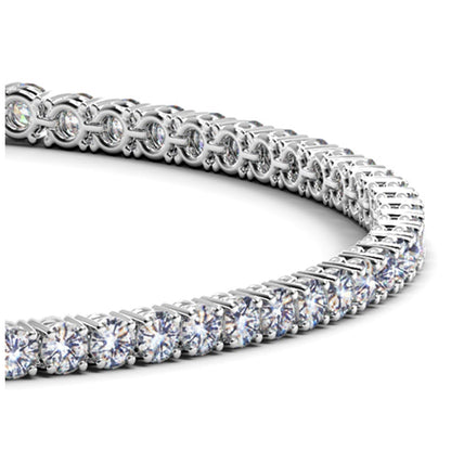 Lab Grown Round Diamond Tennis Bracelet in 14k White Gold (3 cctw F/G  VS2/SI1) Bids.com