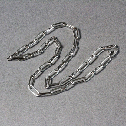14k White Gold Bold Paperclip Chain (4.2 mm) Bids.com