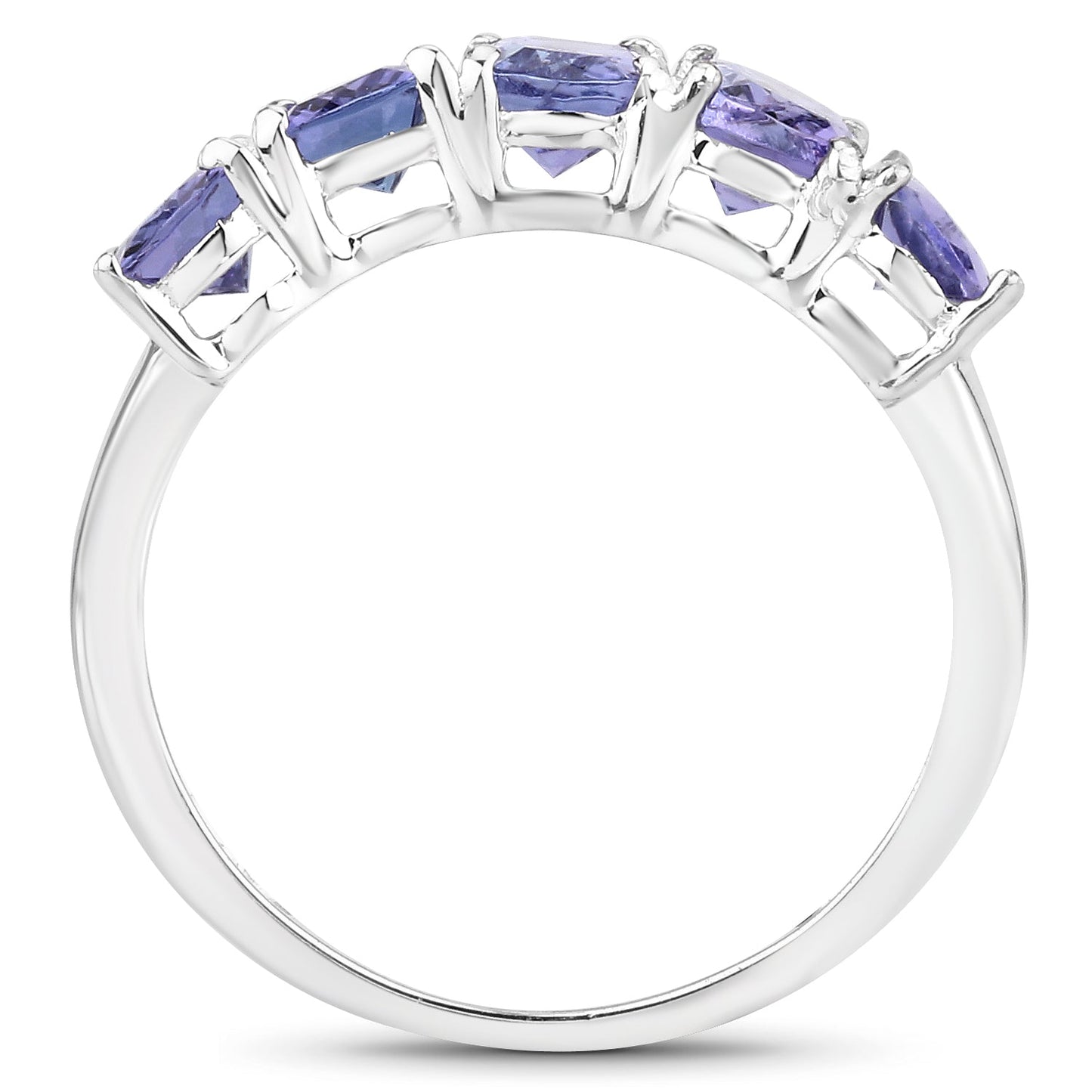 2.65 Carat Genuine Tanzanite .925 Sterling Silver Ring Bids.com