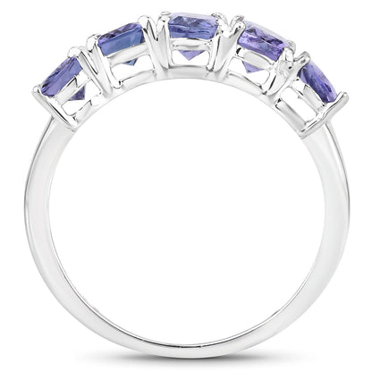 2.65 Carat Genuine Tanzanite .925 Sterling Silver Ring Bids.com