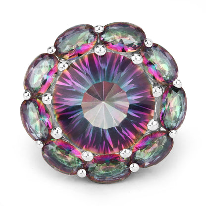 11.45 Carat Genuine Rainbow Quartz .925 Sterling Silver Ring Bids.com